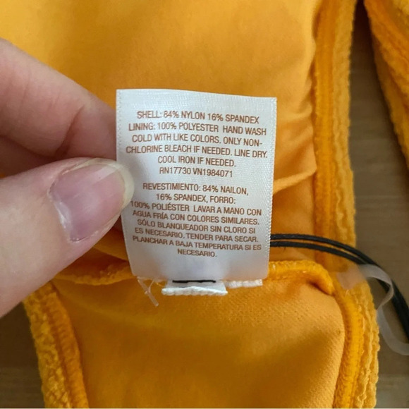 NWOT Orange Shade & Shore Women's XL (16) Textured Ring Detail Monokini Swimsuit - Picture 7 of 13